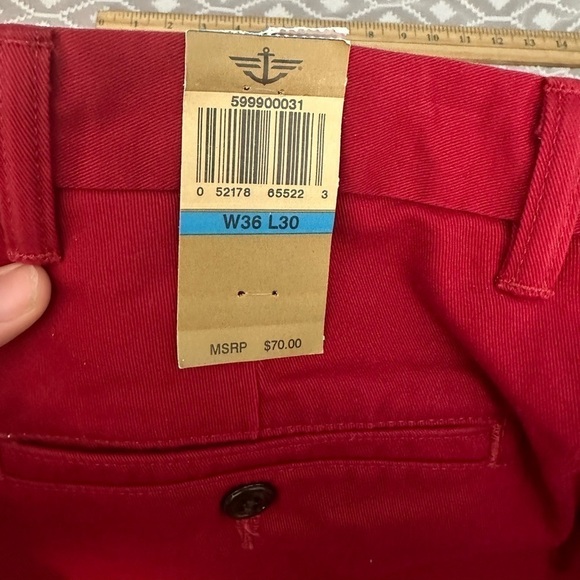 NWT Dockers Game Day Red Khaki Arkansas Razorbacks Pants 36 X 30 - Picture 7 of 10